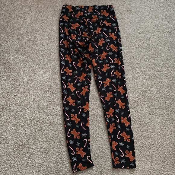 Joe Boxer Leggings with Gingerbread and Candy Cane Pattern size small - Picture 3 of 5